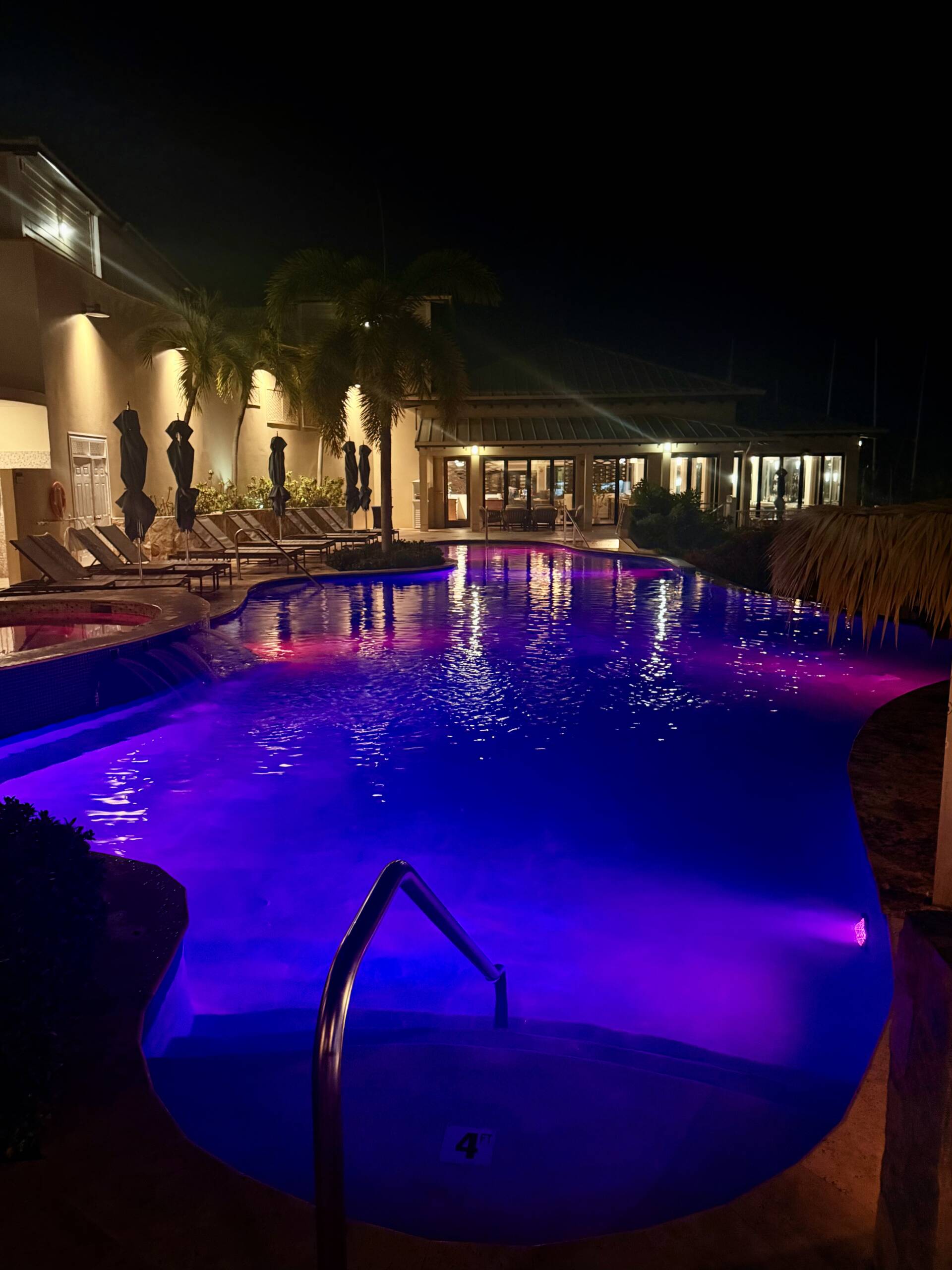 The pool after dark